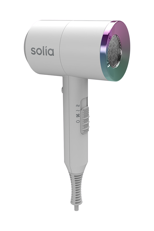 Solia - Holographic hair dryer in white
