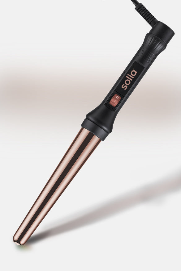Rose Gold Titanium Professional Curling Wand 19/32mm - Black