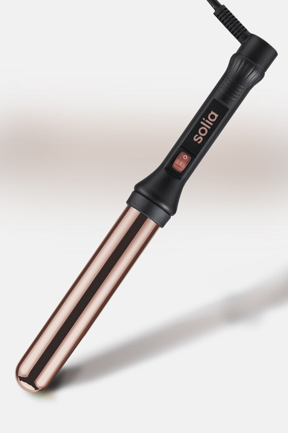 Rose Gold Titanium Professional Curling Wand 32mm - Black