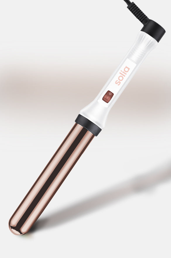 Rose Gold Titanium Professional Curling Wand 32mm - White