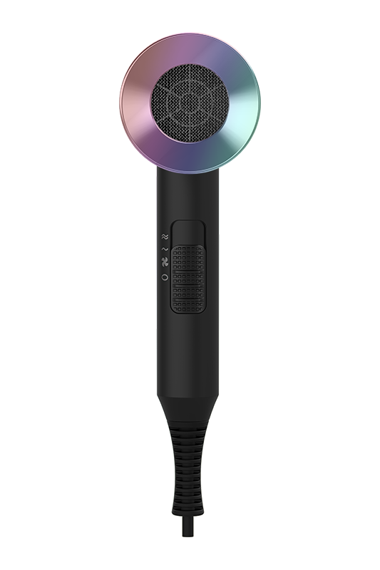Solia - Holographic hair dryer in black