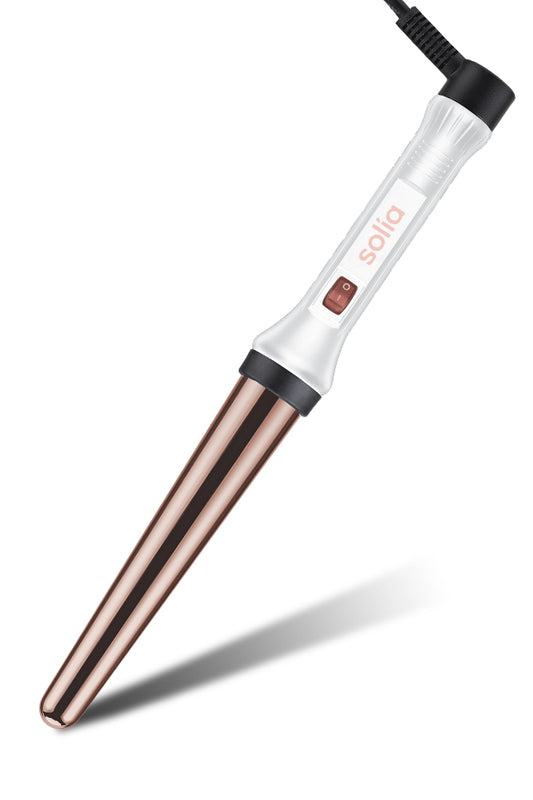 Rose Gold Titanium Professional Curling Wand 19/32mm - White